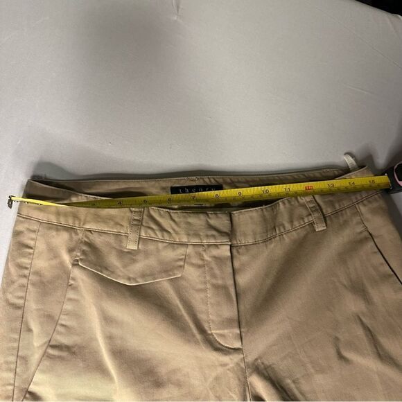 Theory Chinos Khaki Tan slim fit ankle length women’s Size 4 - Picture 6 of 10